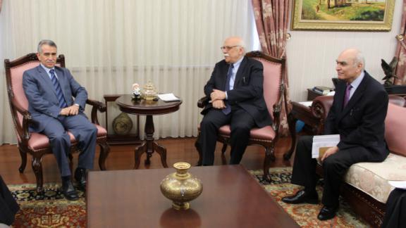 Sayın Bakanımız Nabi Avcı Cezayir Ankara Büyükelçisi Lahssan Boufaresi makamında kabul etti.