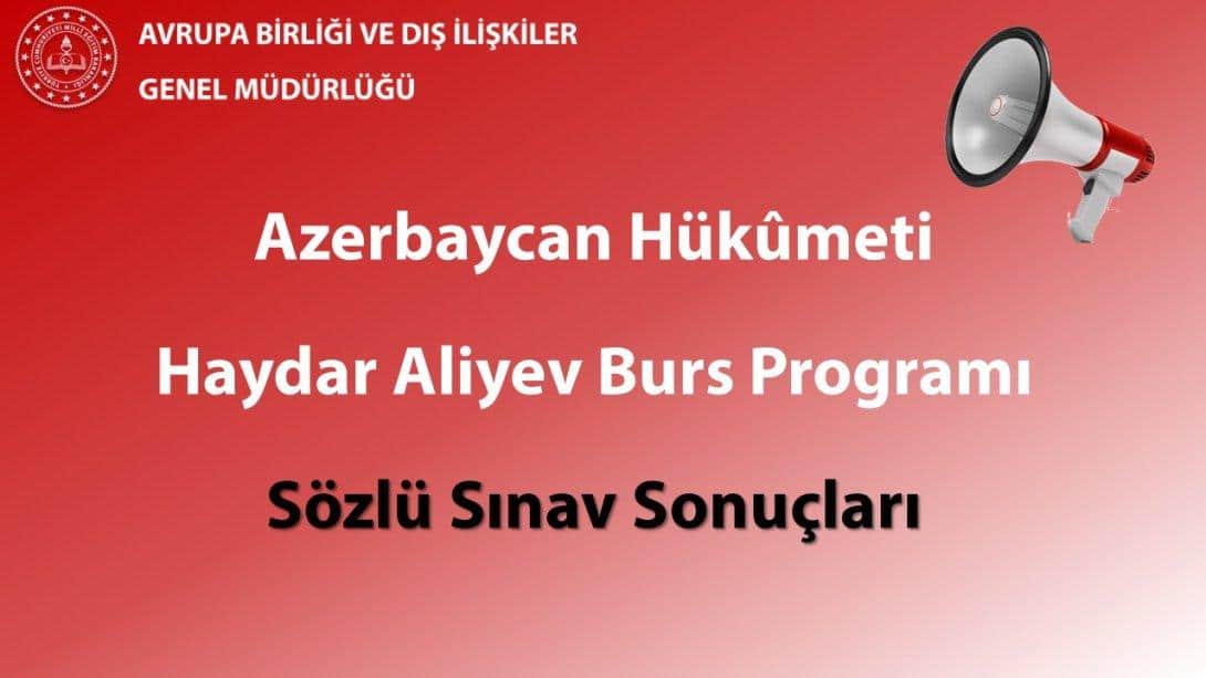 Azerbaycan Hükûmeti  Haydar Aliyev Bursu Sözlü Sınav Sonuçları