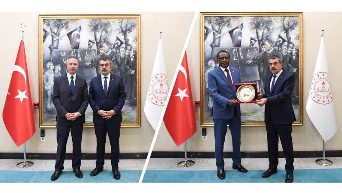 BAKAN YUSUF TEKİN, FİLİSTİN VE SUDAN BÜYÜKELÇİLERİNİ KABUL ETTİ