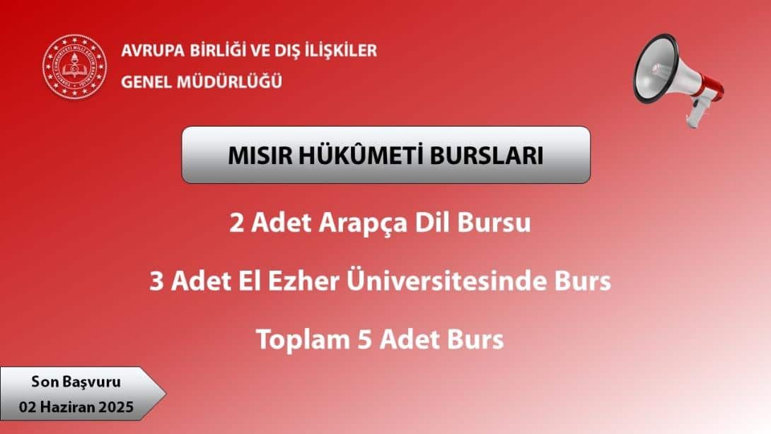 Mısır Hükûmeti Bursları 2025-2026